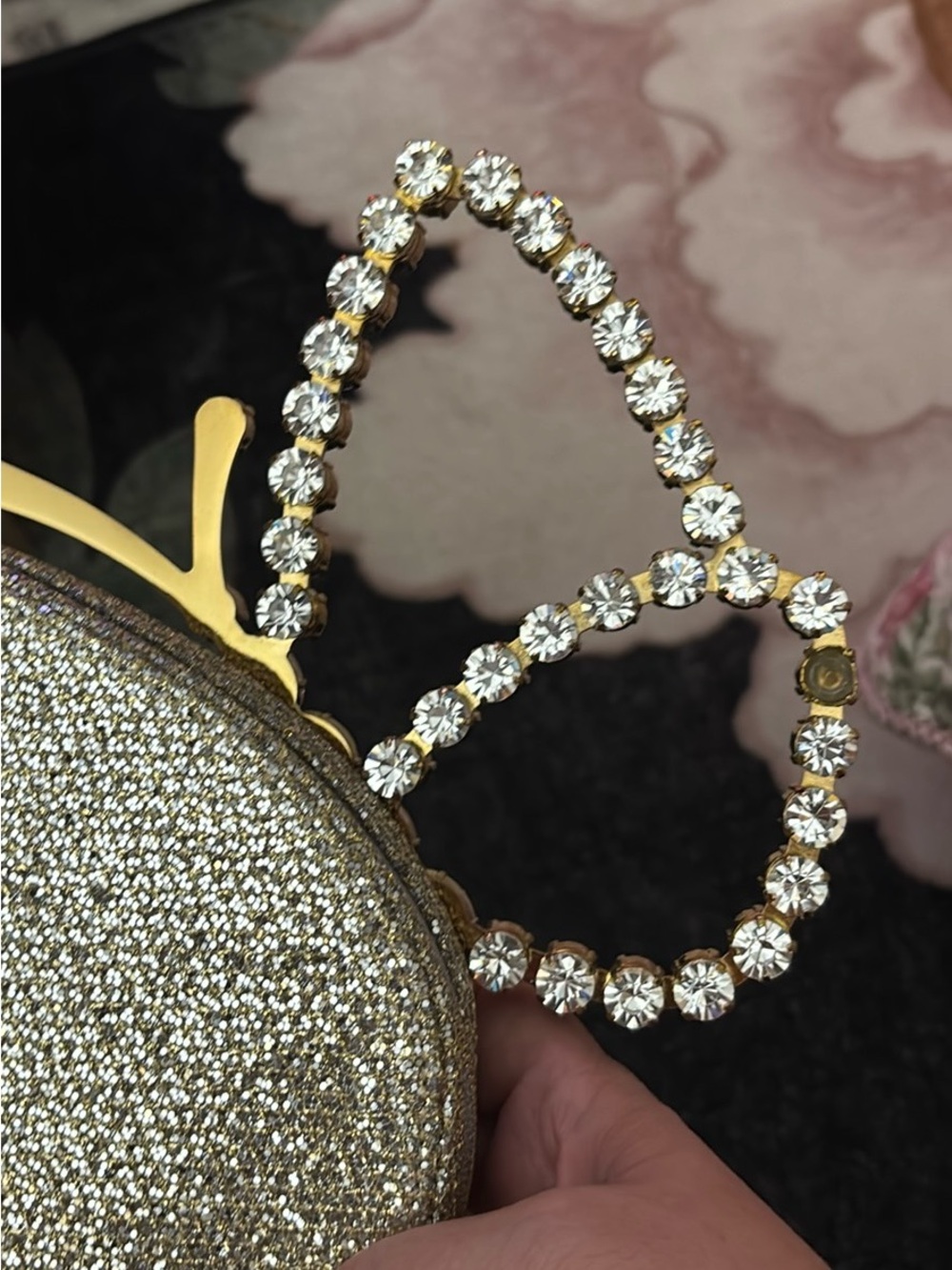 L’alingi Gold Crystal Butterfly Clutch Evening Bag Bridal Red Carpet - Picture 10 of 10